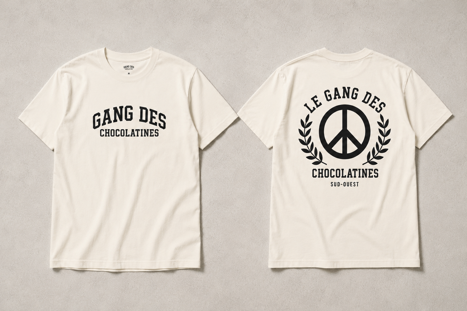 T-shirt Manifeste Gang des Chocolatines | Peace Symbol | Coton Premium 