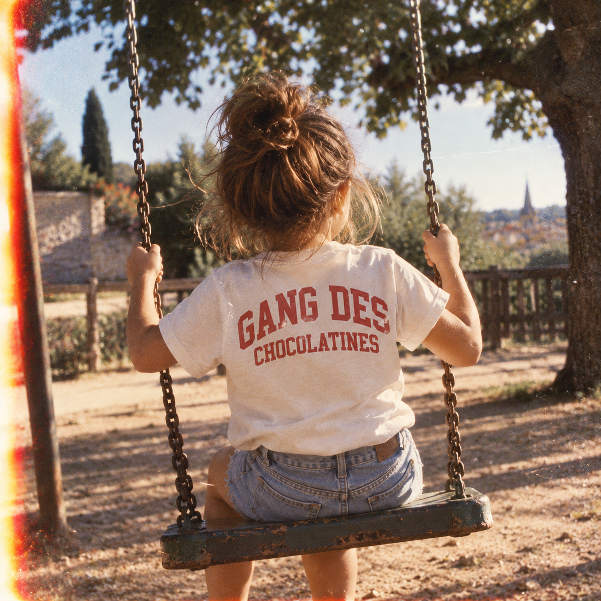 T-shirt enfant blanc « Tradition » impression rouge – Le Gang des Chocolatines