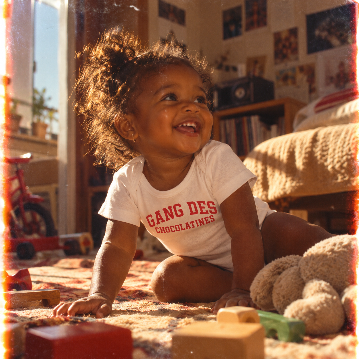 Body blanc « Tradition » impression rouge 