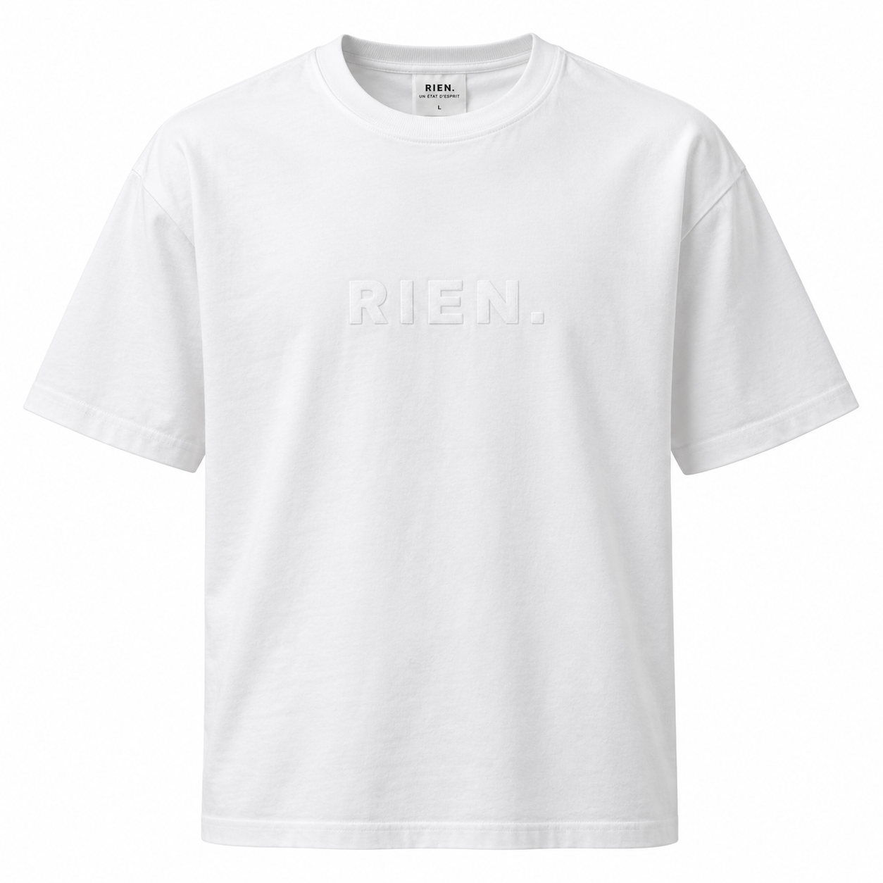 T-shirt blanc « RIEN - GÉNIE ARROGANT » 