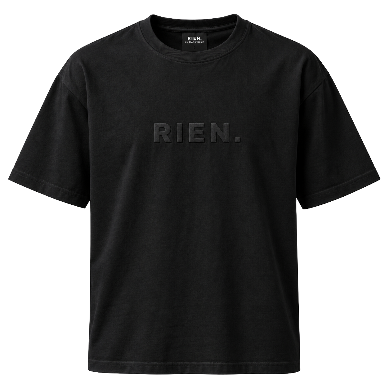 T-shirt noir « RIEN - GÉNIE ARROGANT » 
