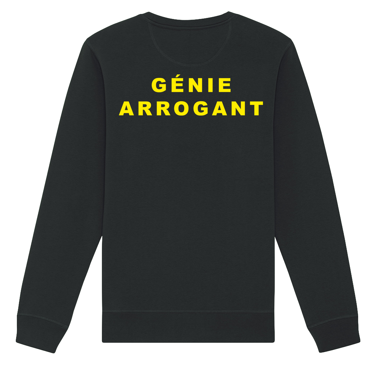 Pull noir « RIEN - GÉNIE ARROGANT » 