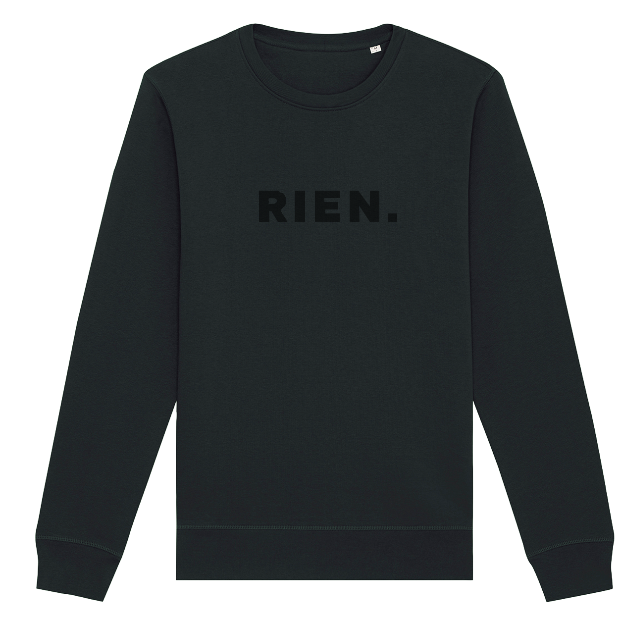 Pull noir « RIEN - GÉNIE ARROGANT » 