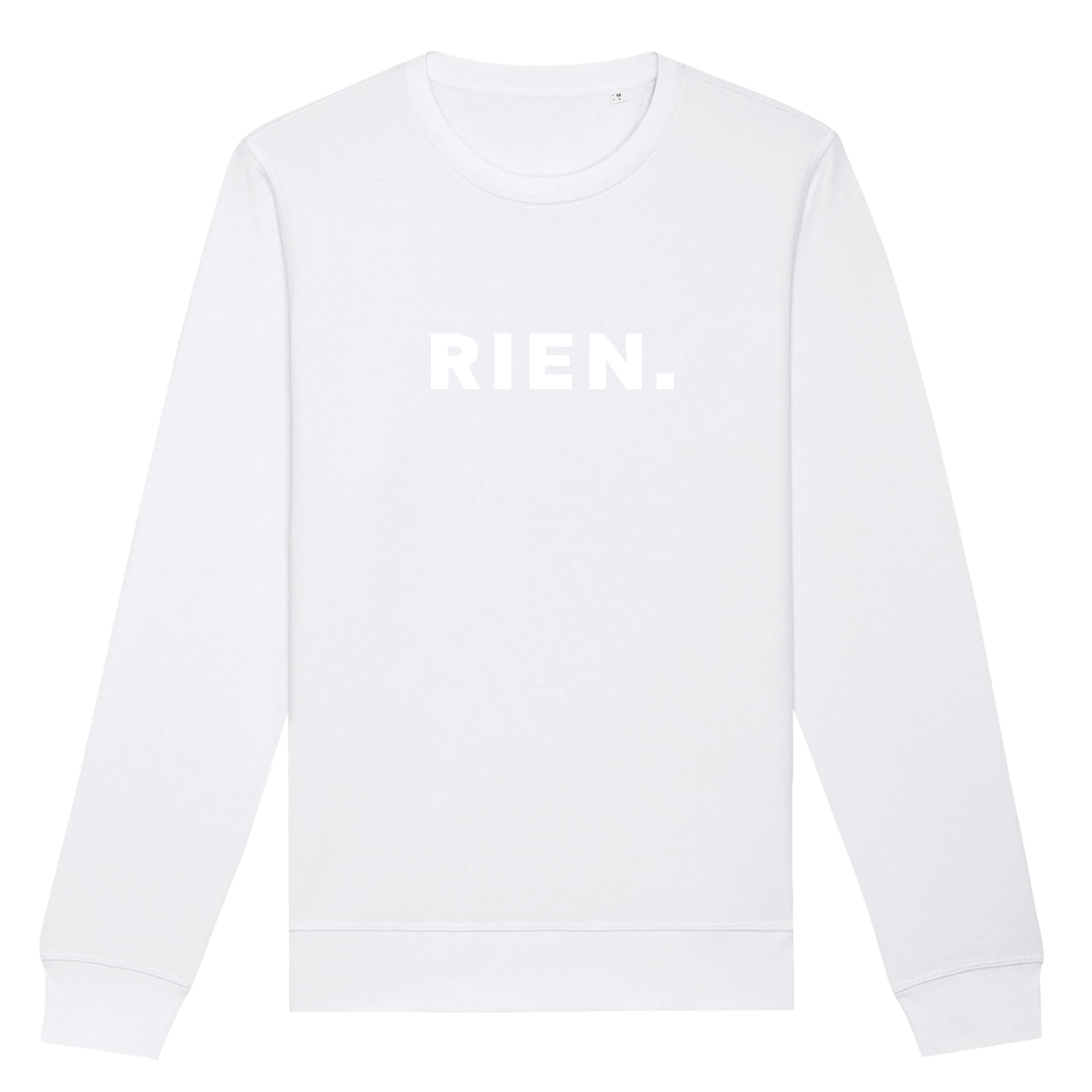 Pull blanc « RIEN - GÉNIE ARROGANT » 