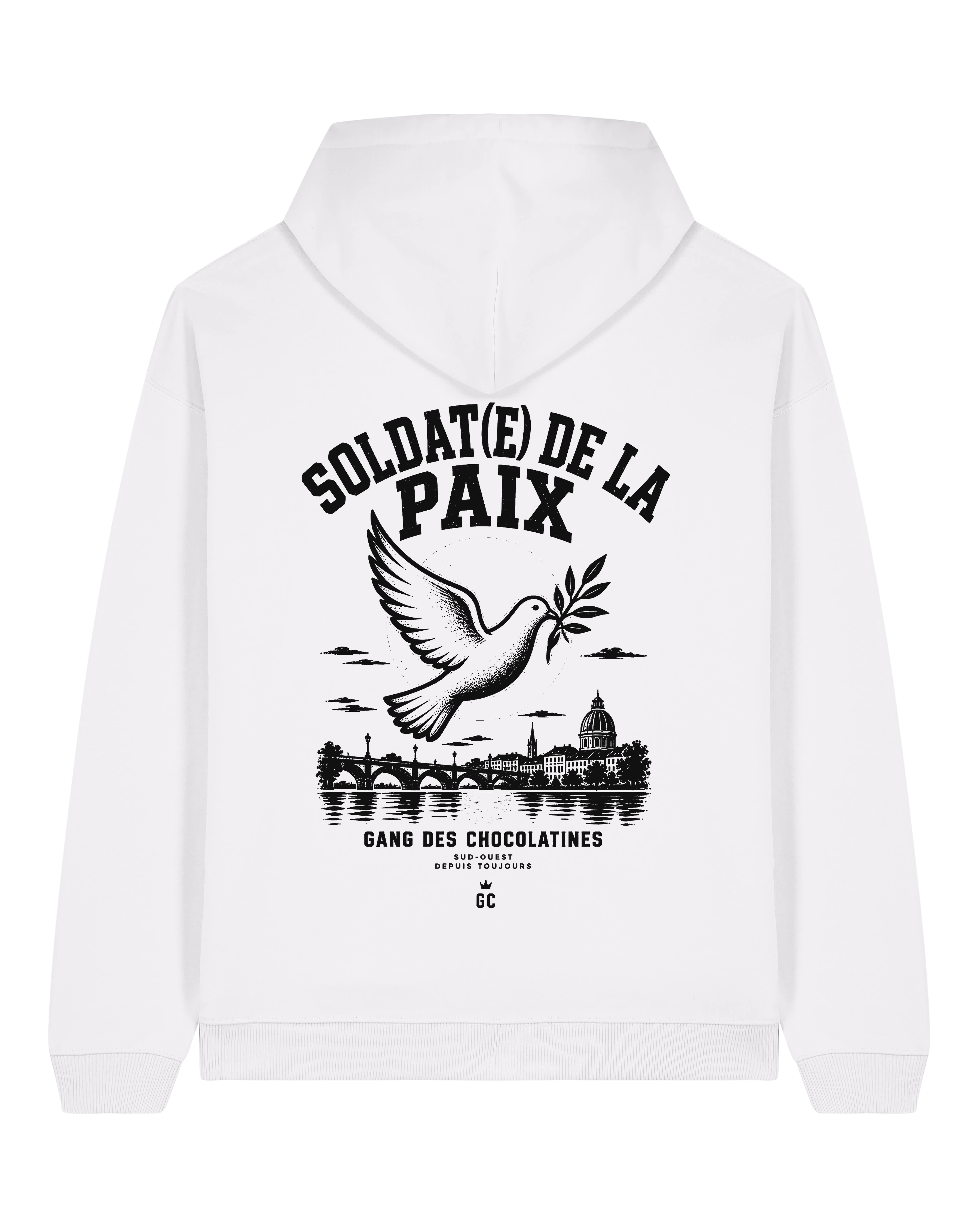 Hoodie blanc « Colombe de la paix » 