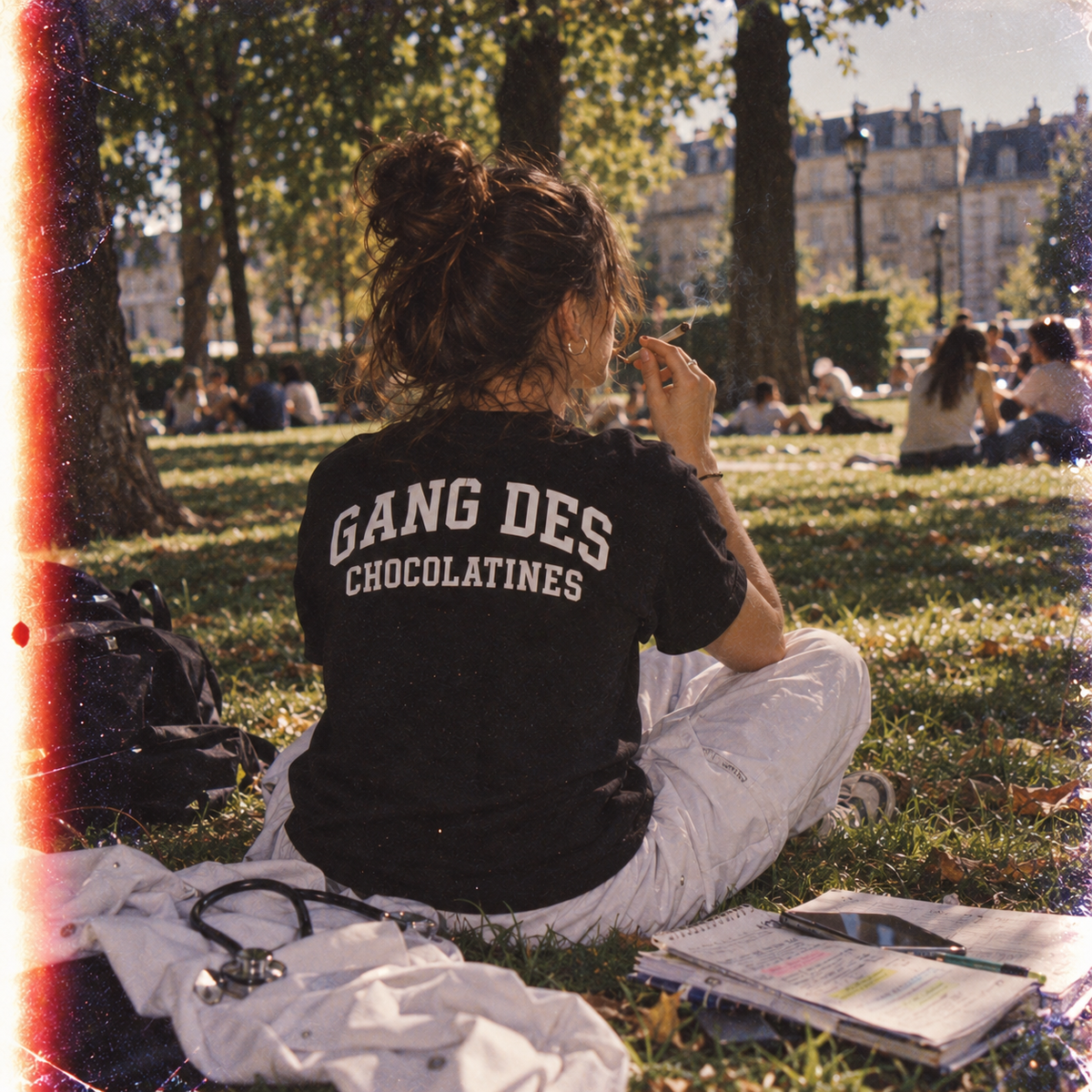 T-shirt adulte noir « Tradition » – Le Gang des Chocolatines