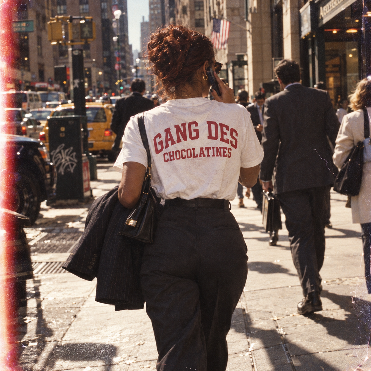 T-shirt adulte blanc « Tradition » impression rouge – Le Gang des Chocolatines