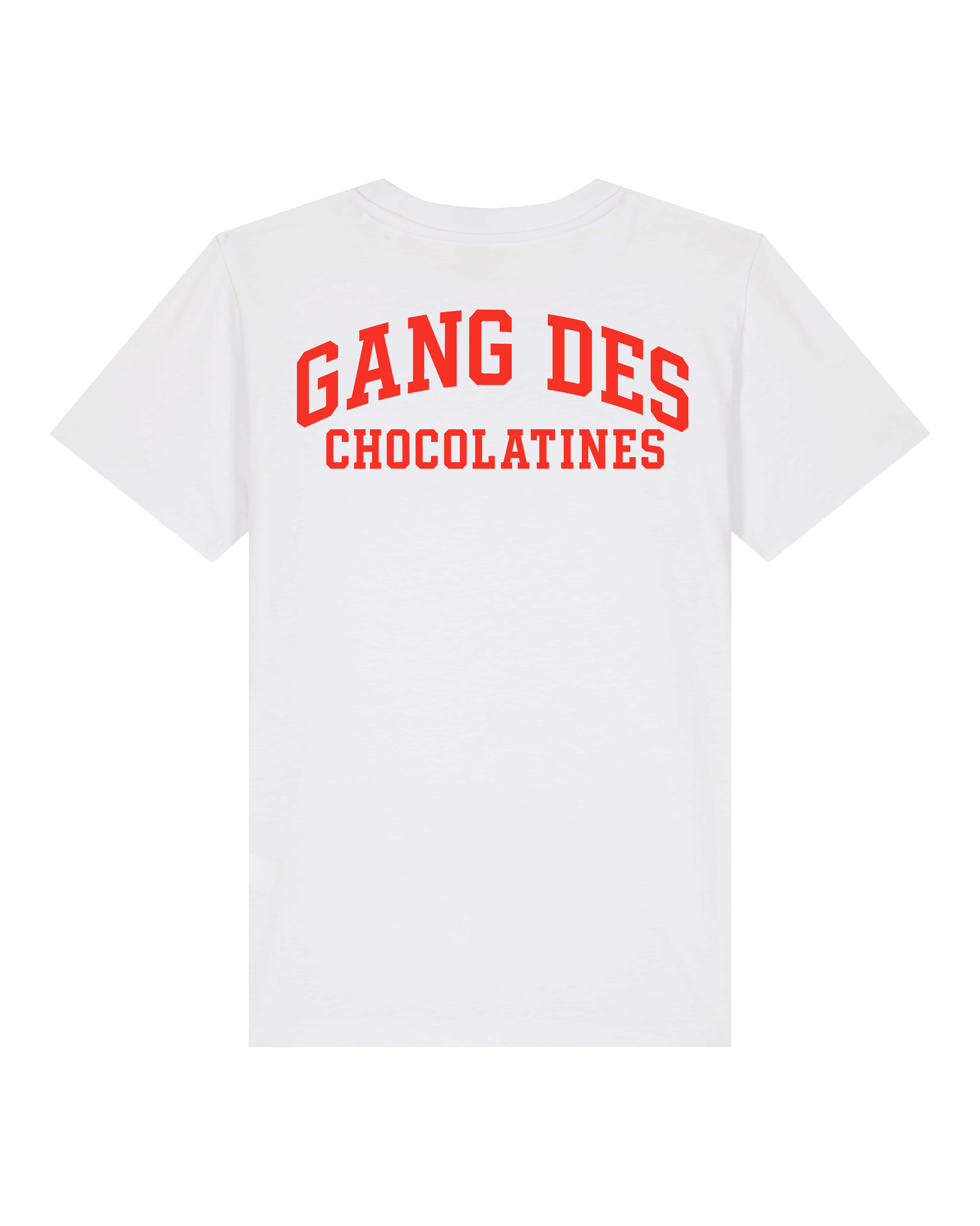 T-shirt enfant blanc « Tradition » impression rouge 