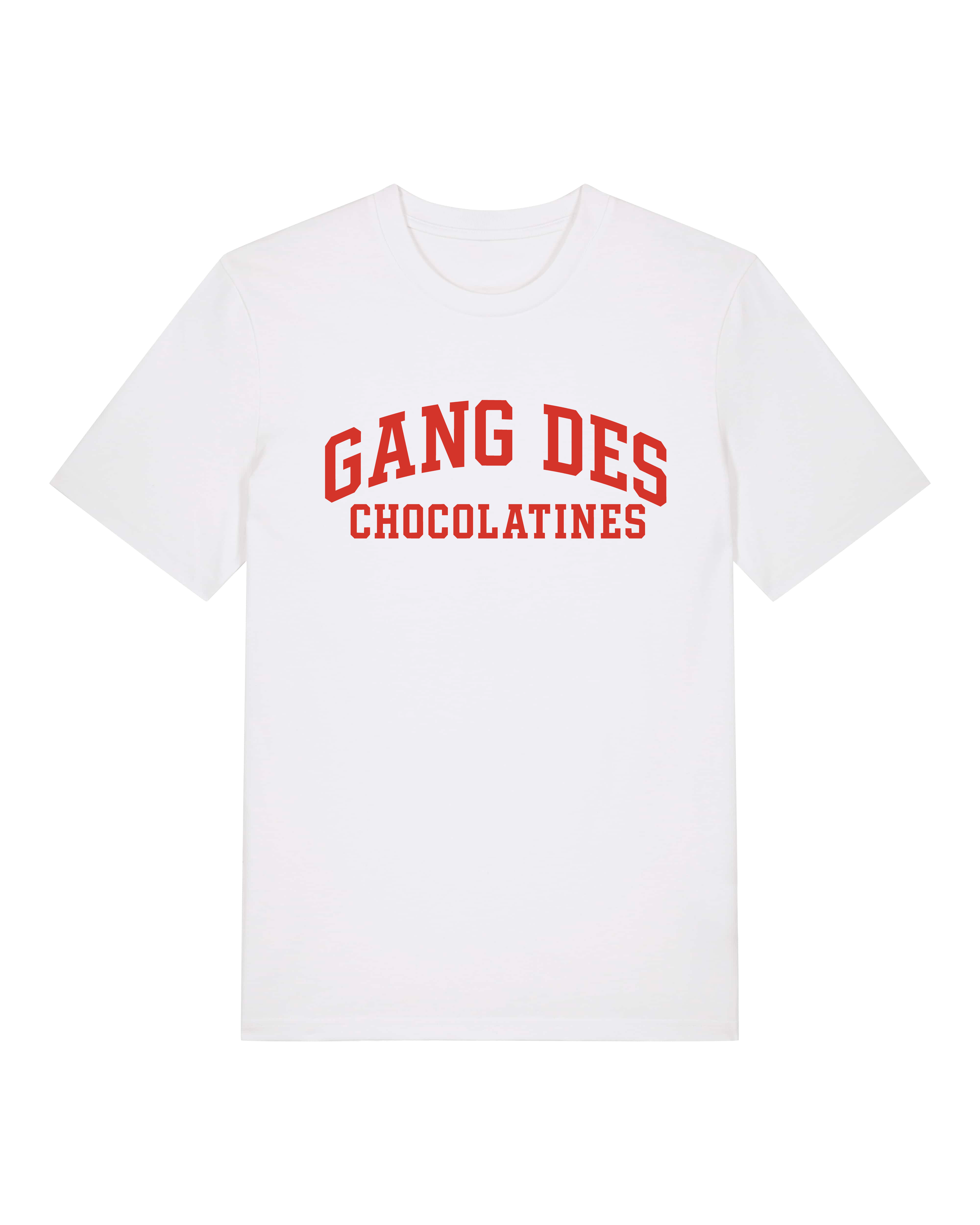 T-shirt adulte blanc « Tradition » impression rouge 