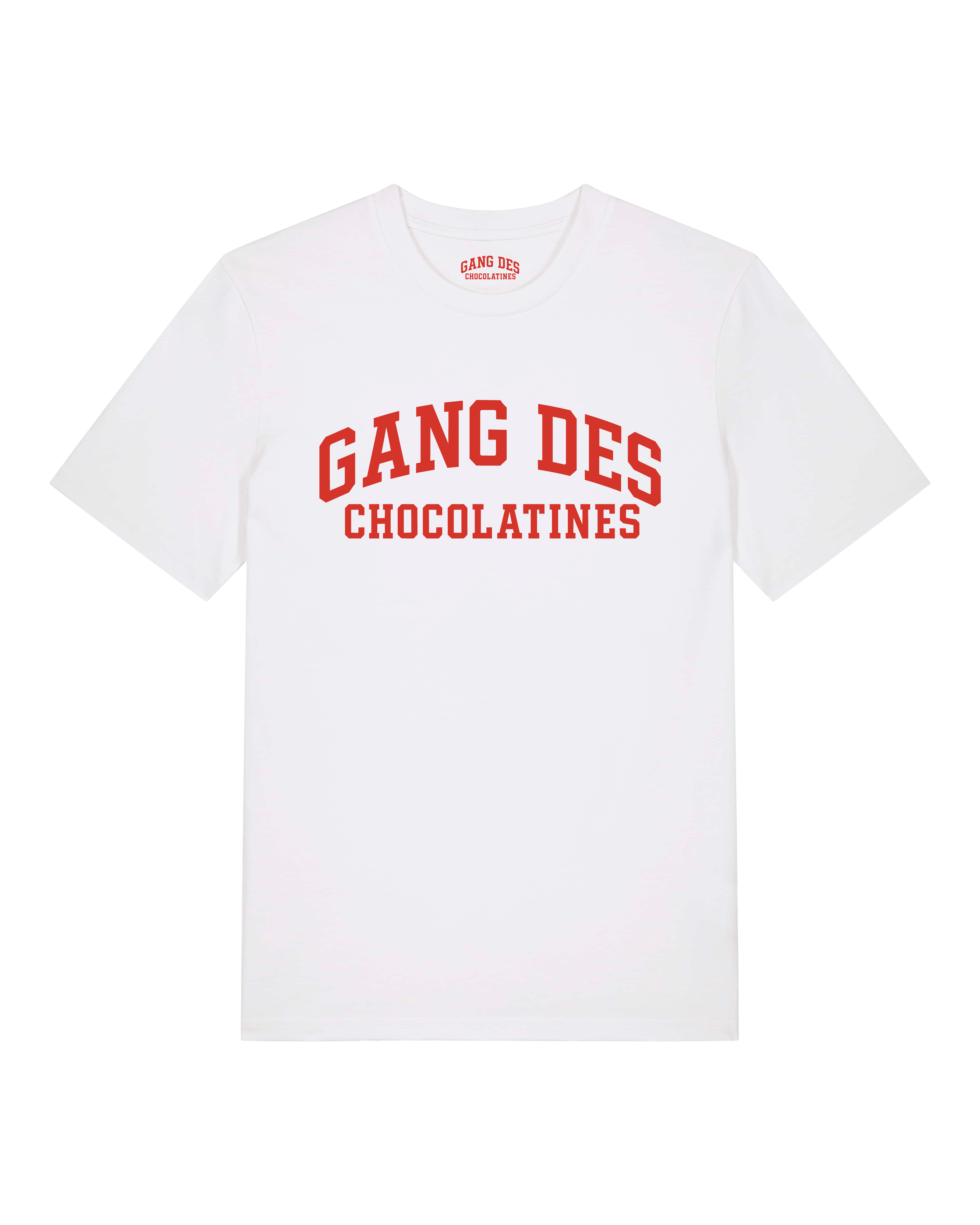 T-shirt adulte blanc « Tradition » impression rouge 