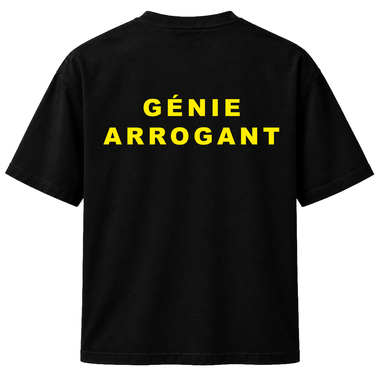T-shirt noir « RIEN - GÉNIE ARROGANT » 